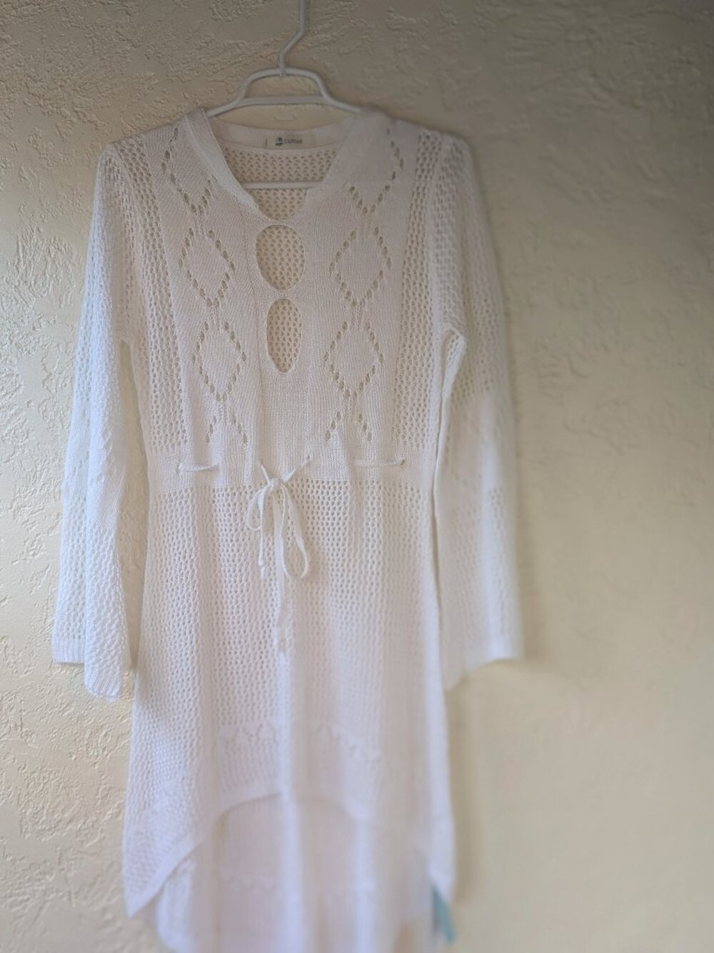 White CUPSHE Wrap knit Beach Cover NWT